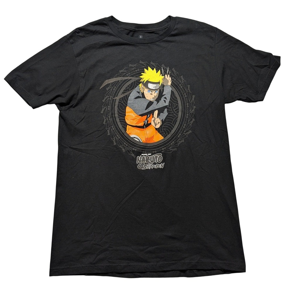 Naruto Shippuden Ripple Junction Graphic T-Shirt Mens Medium Black Shonen Jump